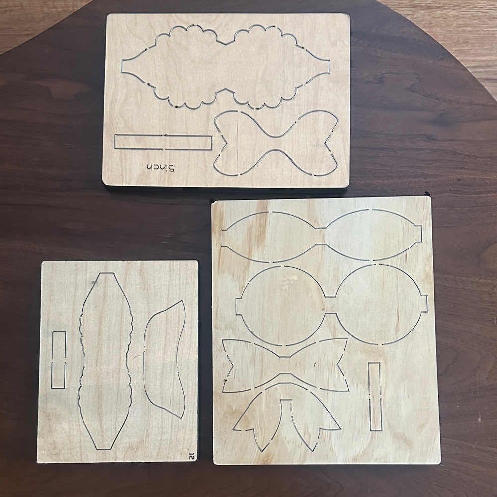 Die cuts for Bows. These must be used with the big shot Sizzix.